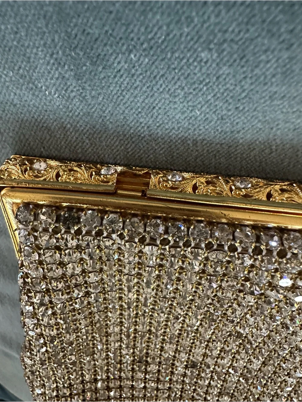 Vintage Johann Becker Gold Crystal Evening Bag